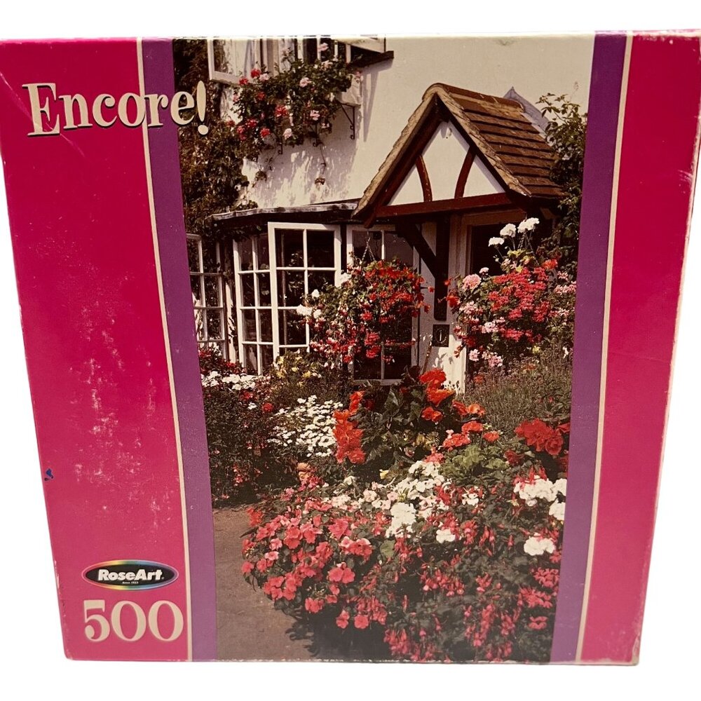 Vintage Rose Art Encore Puzzle Oxfordshire Flowers 500 Pieces NOS